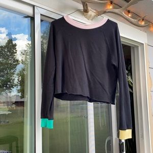 Wildfox color block cropped Sweatshirt
